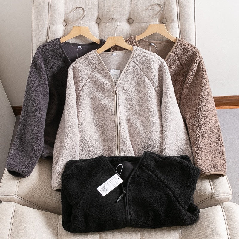 Damen Kuscheljacke Weiches Fleece
