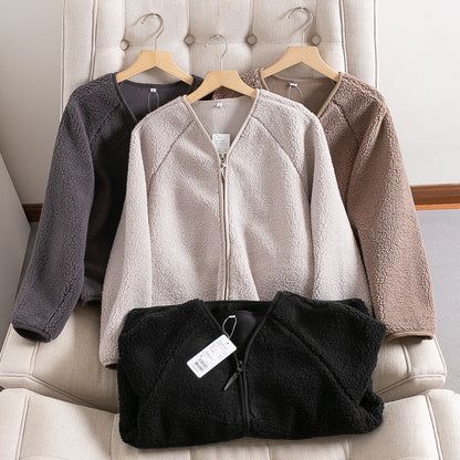 Damen Kuscheljacke Weiches Fleece