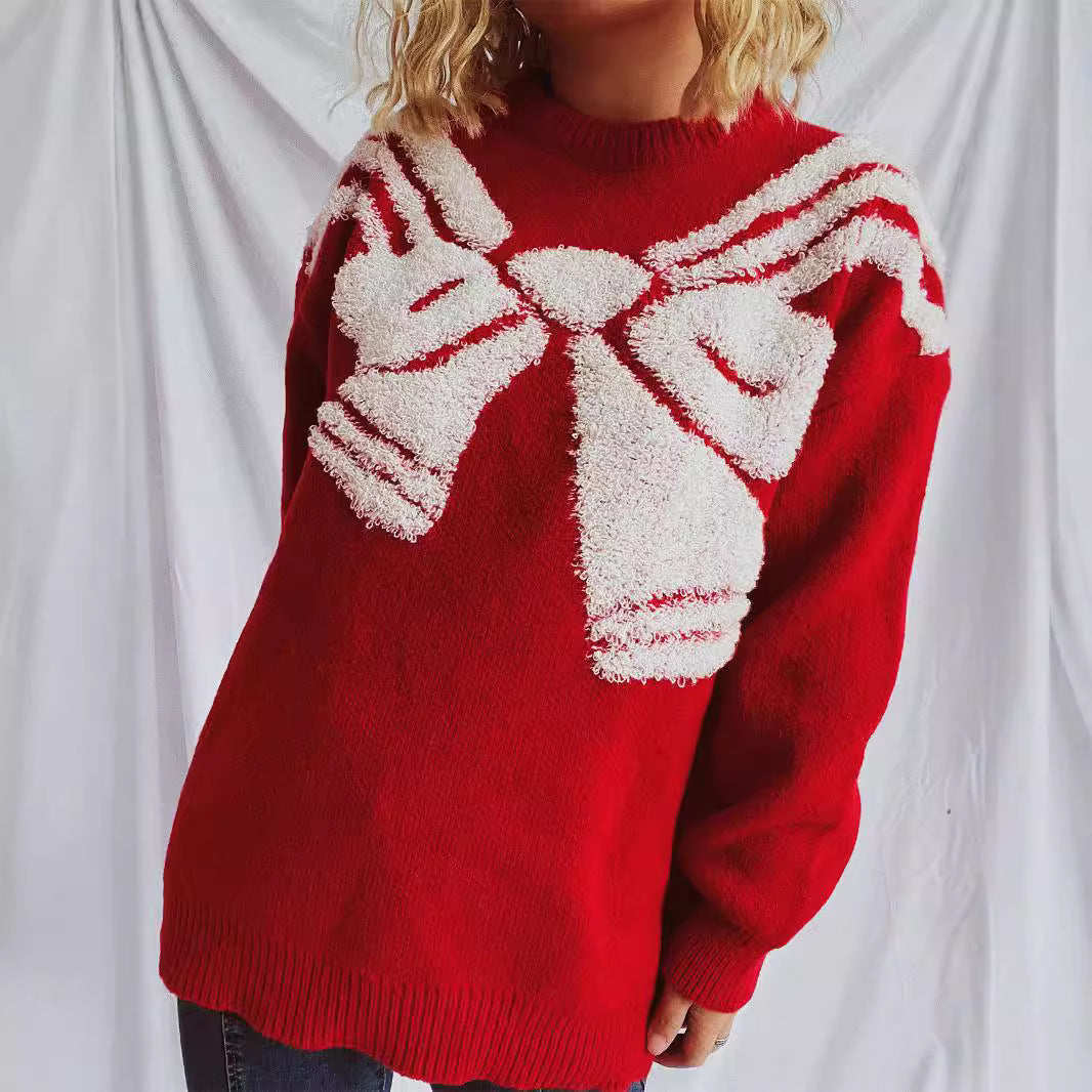 Damen Pullover 3D-Motiv Norvielle