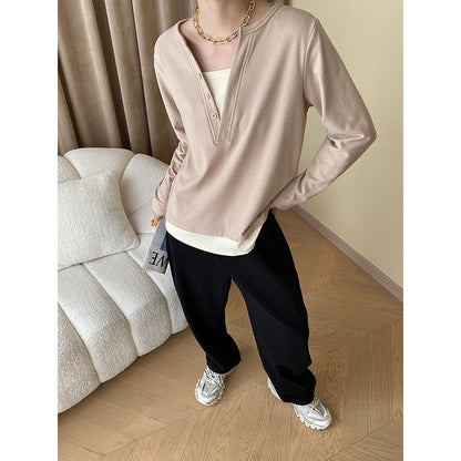 Damen Pullover mit Knöpfen Norvielle
