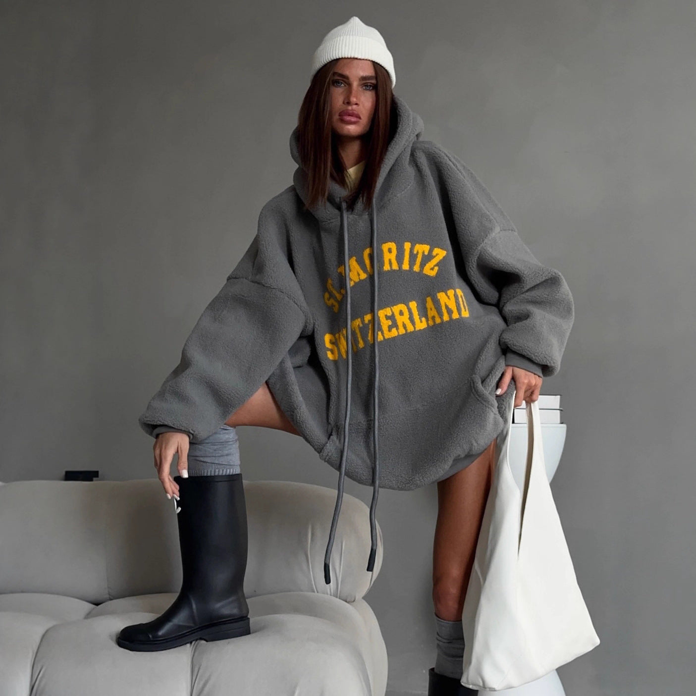 Damen Oversized Hoodie Kuschelig Norvielle