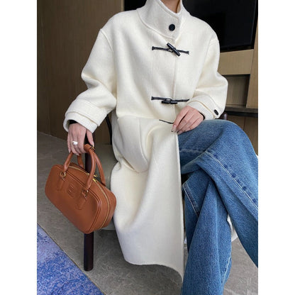 Damen Duffle-Coat Lang Weiches Material Norvielle - Norvielle