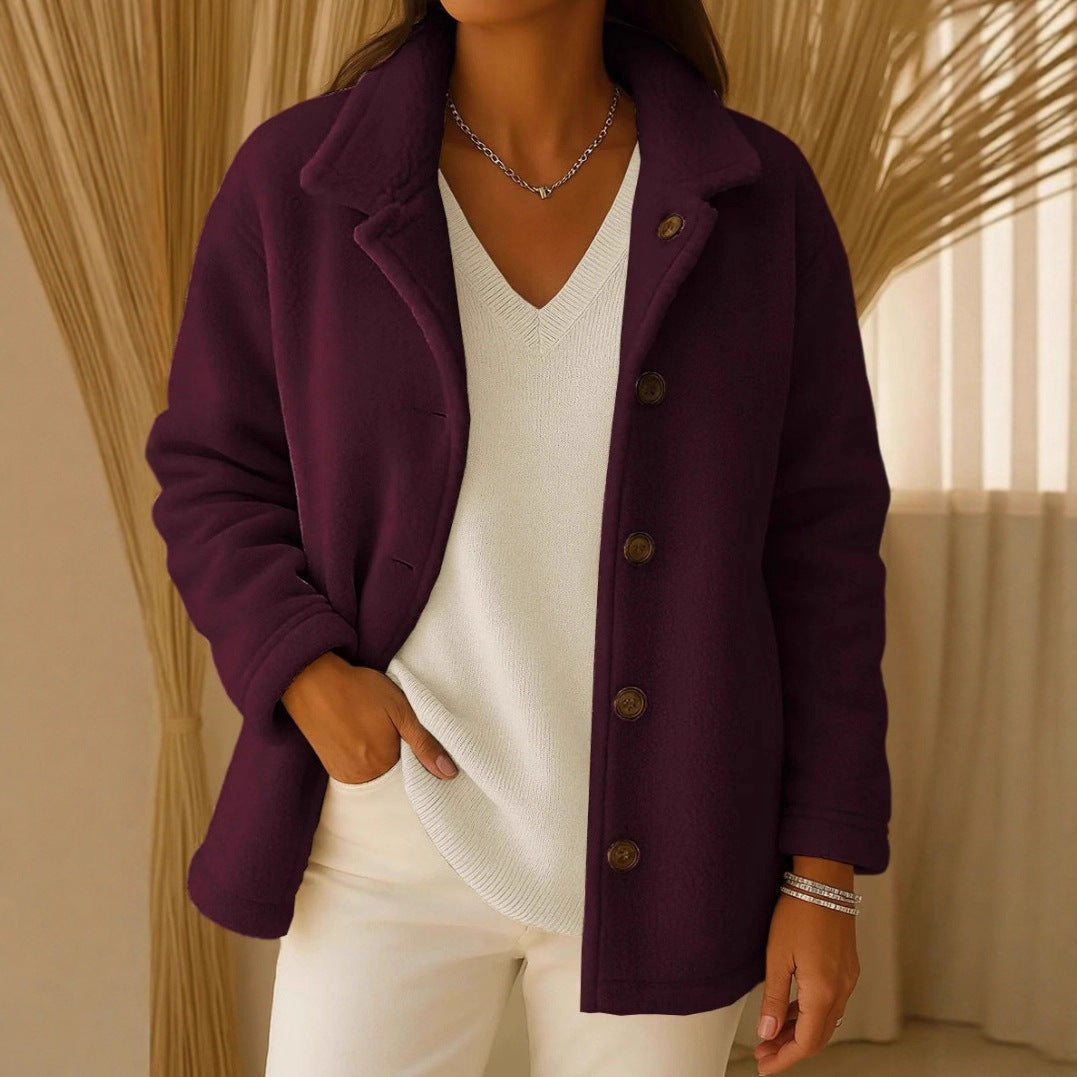 Damen Fleecejacke mit Knöpfen Norvielle