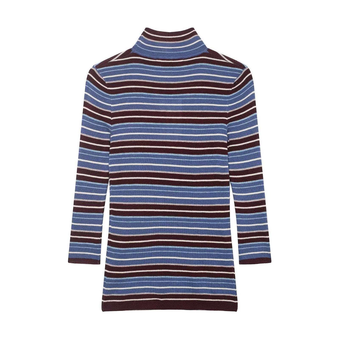 Damen Rollkragenpullover Streifenoptik