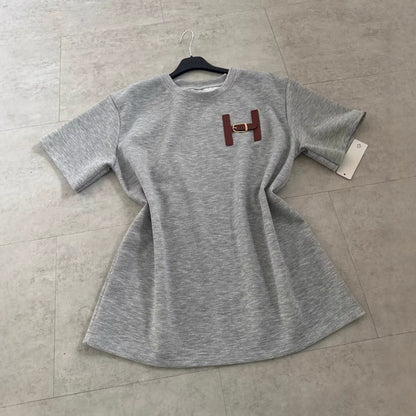 Damen T-Shirt Lässiger Schnitt Baumwolle Weiß