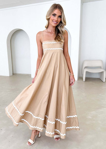 Damen Maxikleid A-Linie Sommer Elegantes Design Norvielle