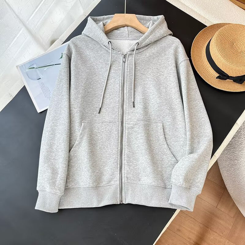 Damen Zip-Hoodie Sportlich Kängurutaschen Norvielle