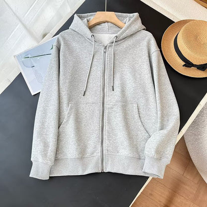 Damen Zip-Hoodie Sportlich Kängurutaschen Norvielle