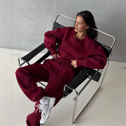 Damen Sportanzug Crop Weites Bein Norvielle - Norvielle