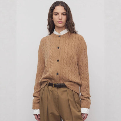 Damen Grobstrickjacke Knopfleiste Norvielle - Norvielle