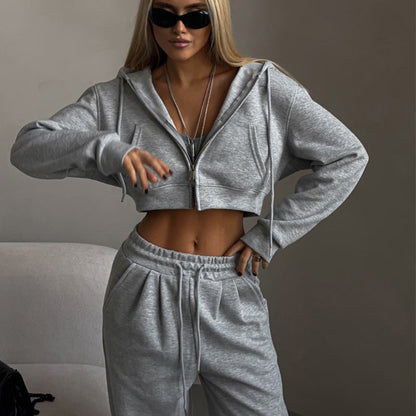 Damen Kapuzensweat-Set Weite Passform Elastischer Bund Norvielle - Norvielle