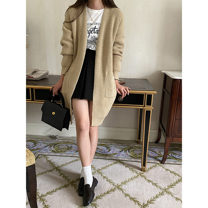 Damen Strickcardigan Leicht 2 Taschen Norvielle