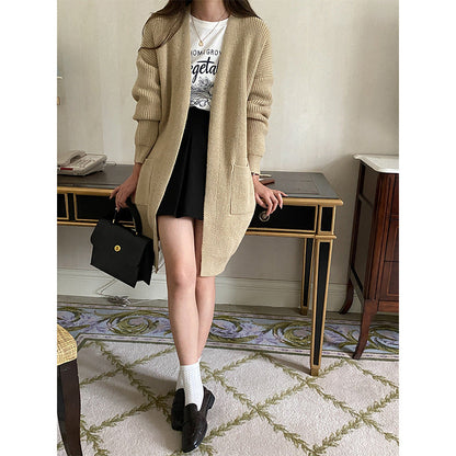 Damen Strickcardigan Leicht 2 Taschen Norvielle