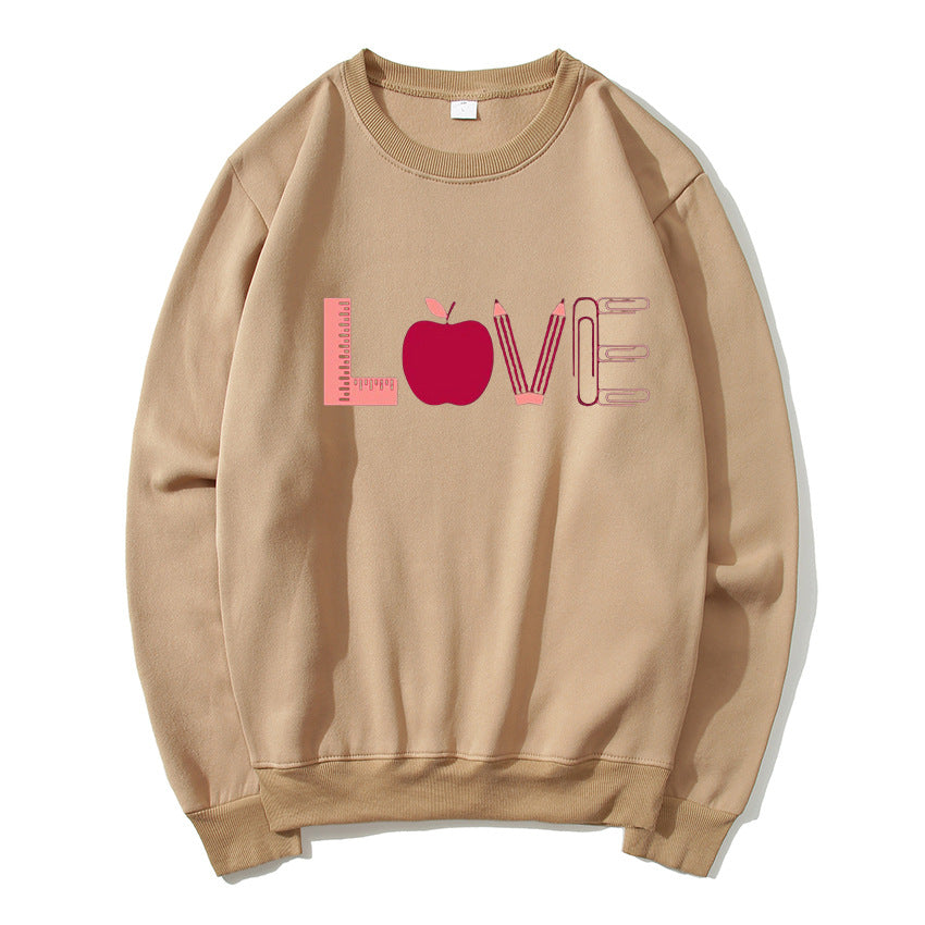 Damen Sweatshirt Kreatives Love-Motiv Norvielle
