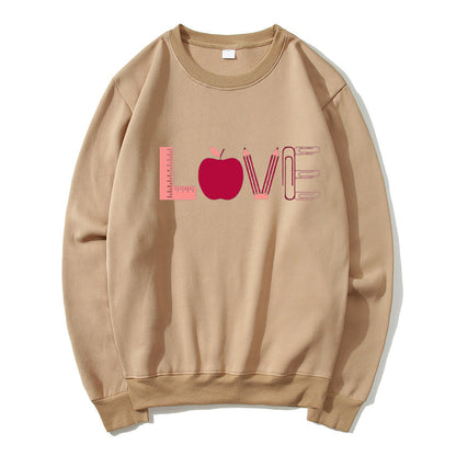 Damen Sweatshirt Kreatives Love-Motiv Norvielle
