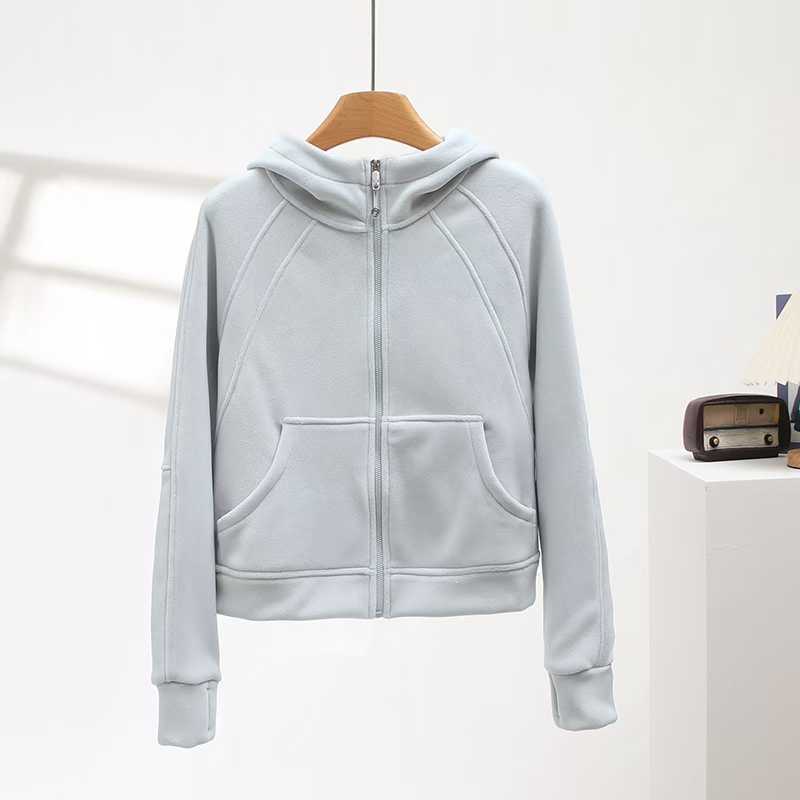 Damen Sportlicher Zip-Hoodie Kuscheliges Innenfutter Norvielle