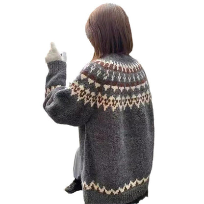 Damen Strickpullover Norwegermuster Norvielle