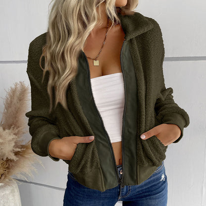 Damen Freizeitjacke Teddyfell Weich Elastisch Norvielle