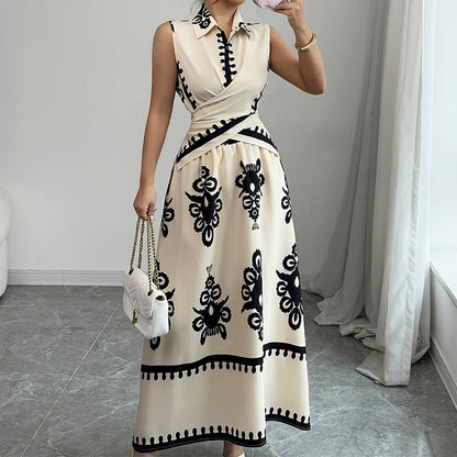 Damen Maxikleid Modernes Wickeldesign Florales Muster