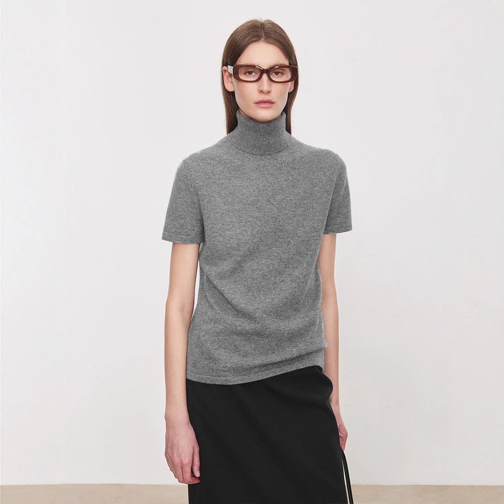 Damen T-Shirt Stehkragen Bequem Norvielle