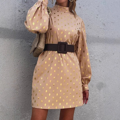Damen Minikleid Glänzende Akzente Lässiger Schnitt Norvielle