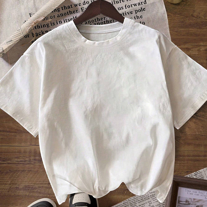 Damen Oversized T-Shirt Baumwolle Rundhals