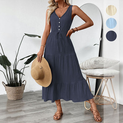Damen Maxikleid Elastisch Rüschen Norvielle - Norvielle