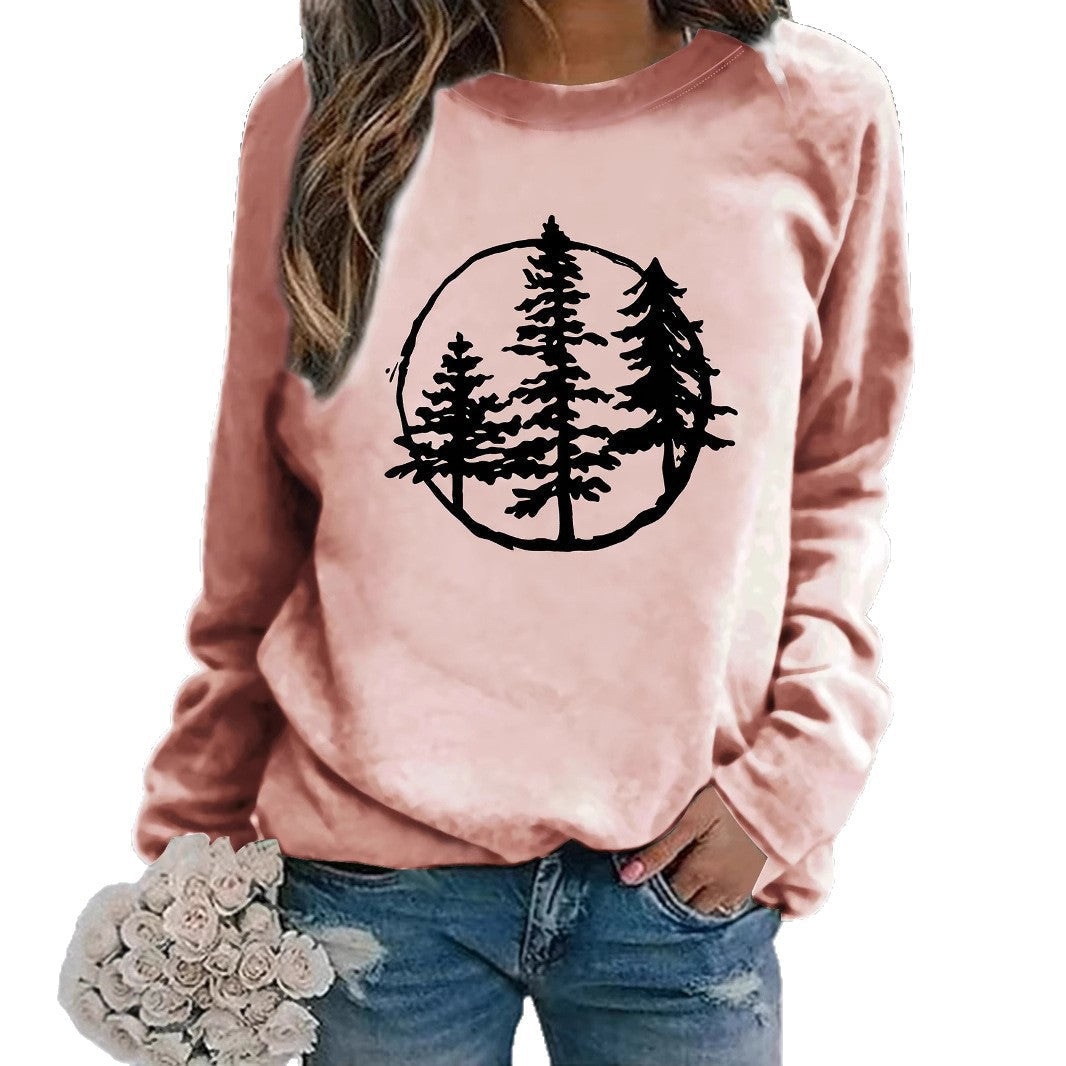 Damen Sweatshirt Naturmotiv Lässiger Schnitt Norvielle