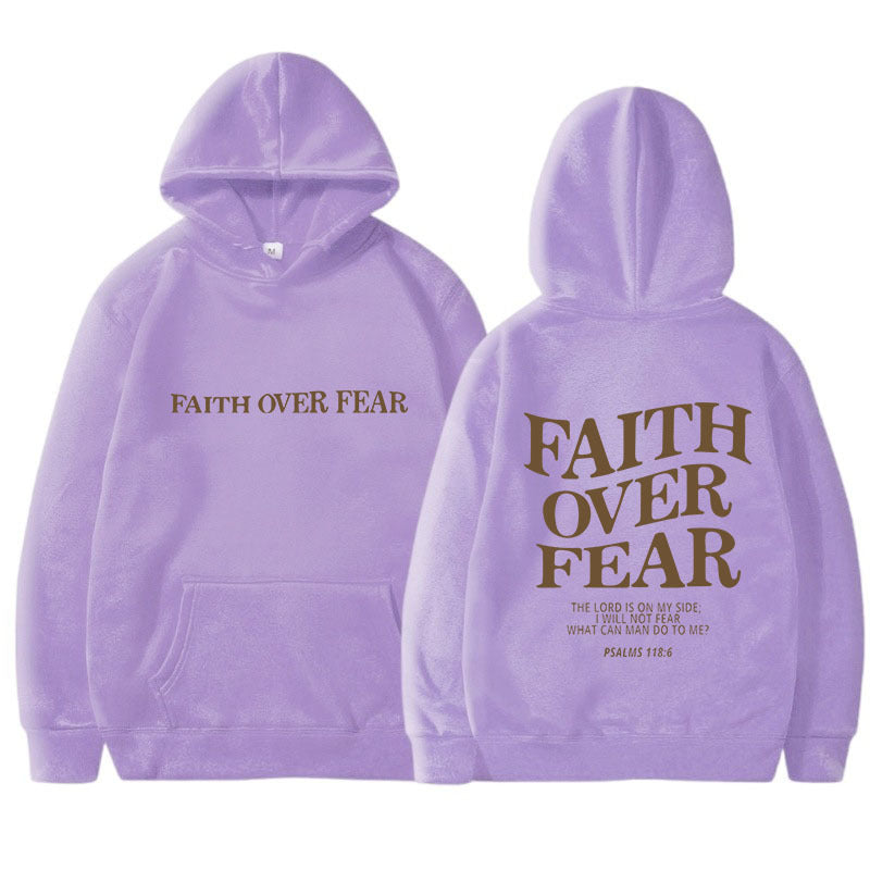 Damen Hoodie Bequem Inspirierender Schriftzug Grau