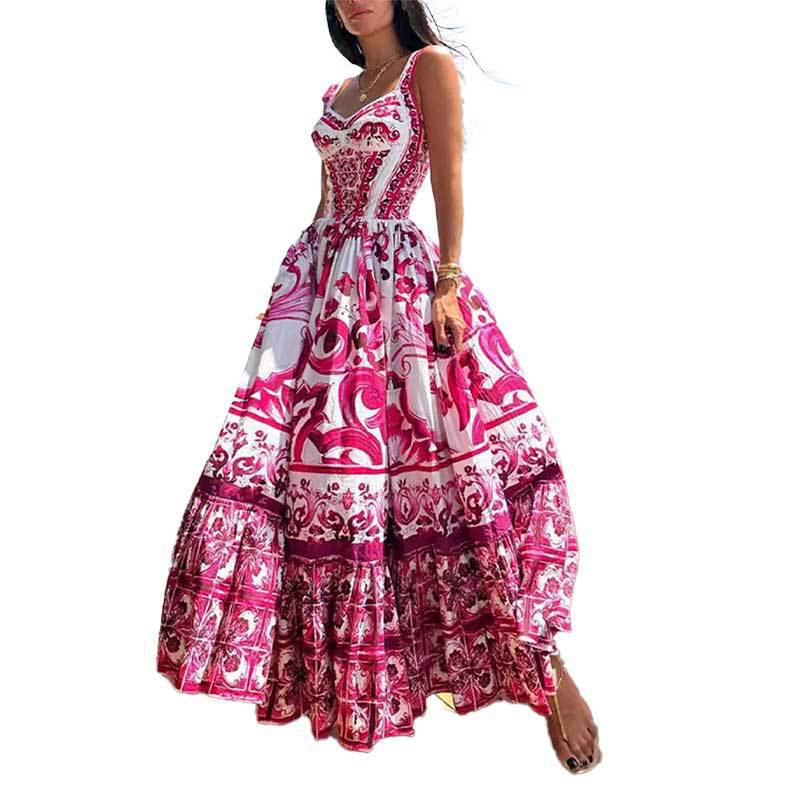Damen Maxikleid A-Linie mit Verzierungen Norvielle