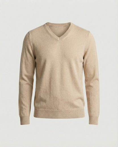 Damen V-Ausschnitt Pullover Baumwoll
