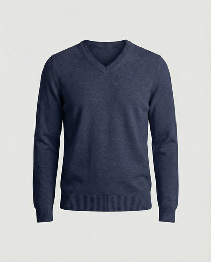 Damen V-Ausschnitt Pullover Baumwoll