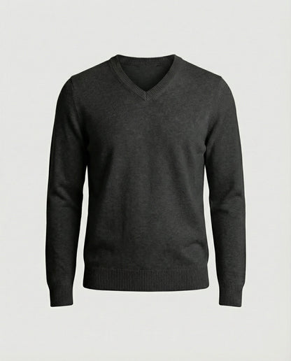 Damen V-Ausschnitt Pullover Baumwoll