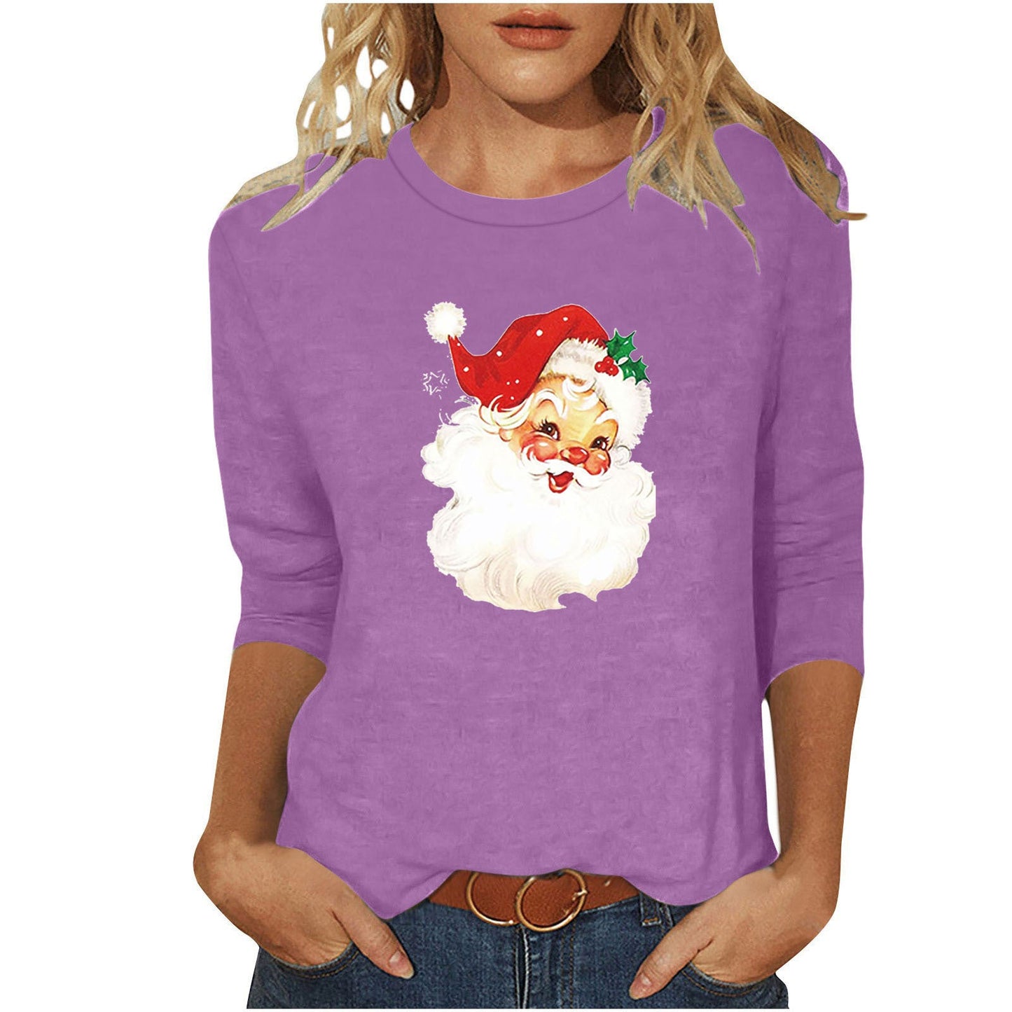 Damen Weihnachtssweatshirt Festliches Motiv Norvielle