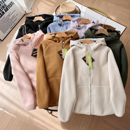 Damen Fleecejacke Hochkragen Mit Seitentaschen Norvielle - Norvielle