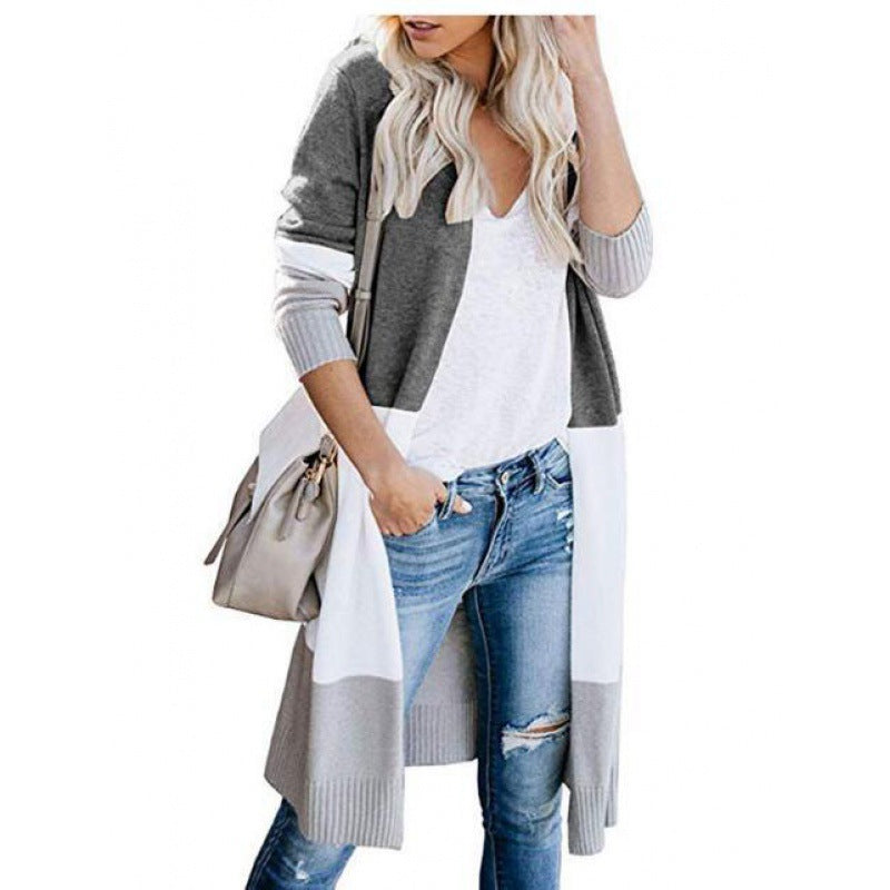 Damen Strickcardigan mit Blockstreifen Norvielle