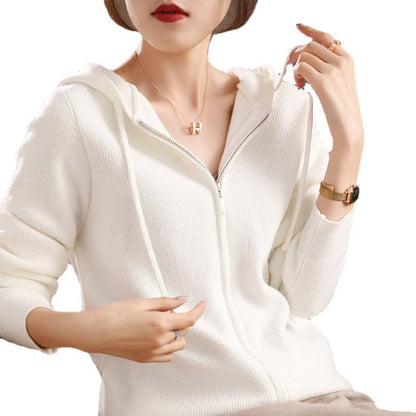 Damen Zip-Hoodie Wärmend Einknopfdesign Norvielle