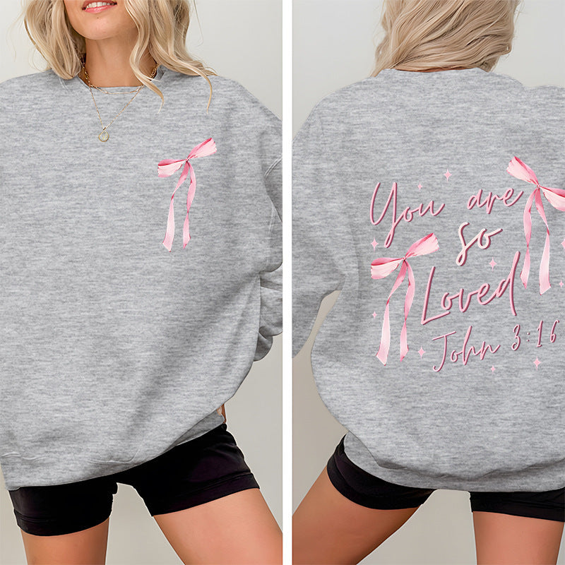 Damen Sweatshirt Einzigartiger Aufdruck Verspielt Grau Norvielle