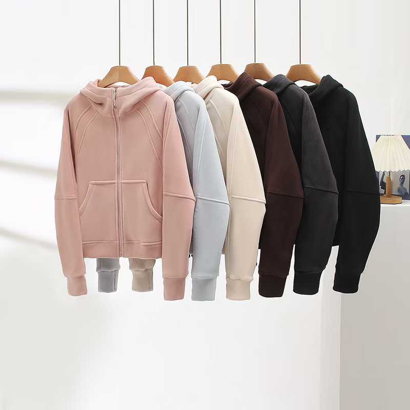 Damen Sportlicher Zip-Hoodie Kuscheliges Innenfutter Norvielle - Norvielle