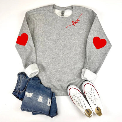 Damen Sweatshirt Herzen-Design Lässiger Schnitt Norvielle