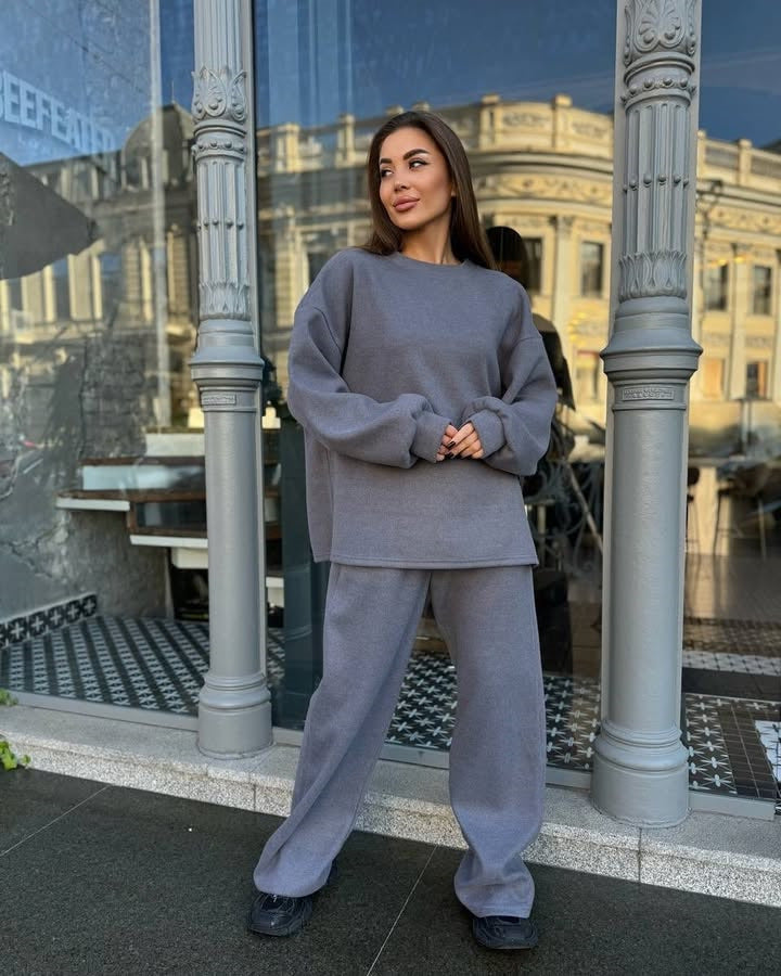 Damen Fleece-Outfit Weites Norvielle Kleid