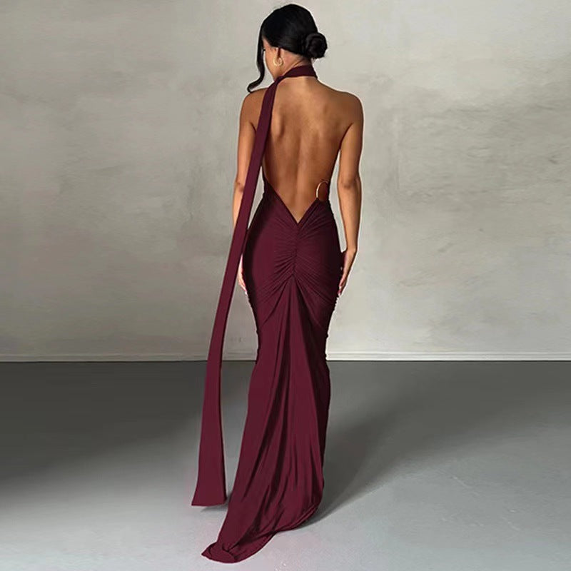 Damen Wickelkleid Asymmetrischer Saum Figurbetont Norvielle