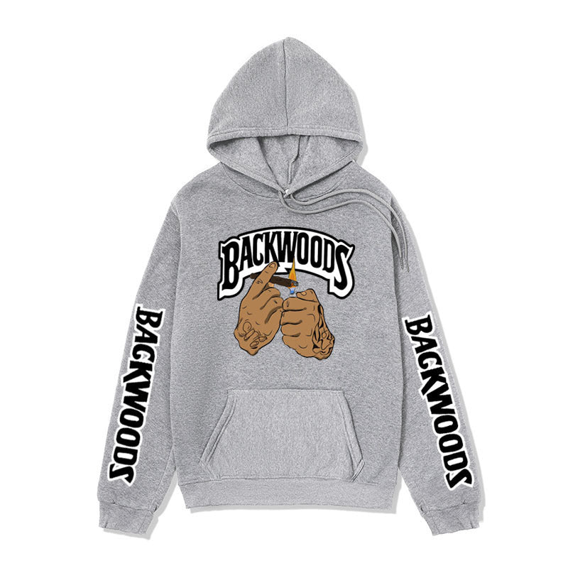 Damen Kapuzensweater mit Grafikdesign und Kängurutaschen
