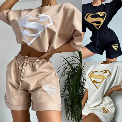 Damen Sport-Set Kurzarm-Shirt und Shorts Norvielle - Norvielle