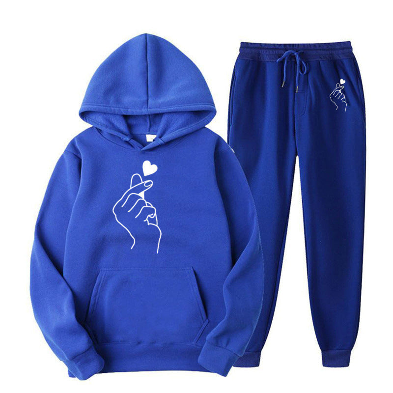 Damen Jogginganzug Herzmotiv Bequem Norvielle