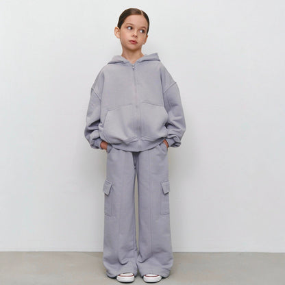 Damen Hoodie-Set mit weit geschnittenen Hosen Bequem Norvielle