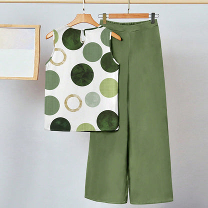 Damen Zweiteiler Set Punkte Design Norvielle