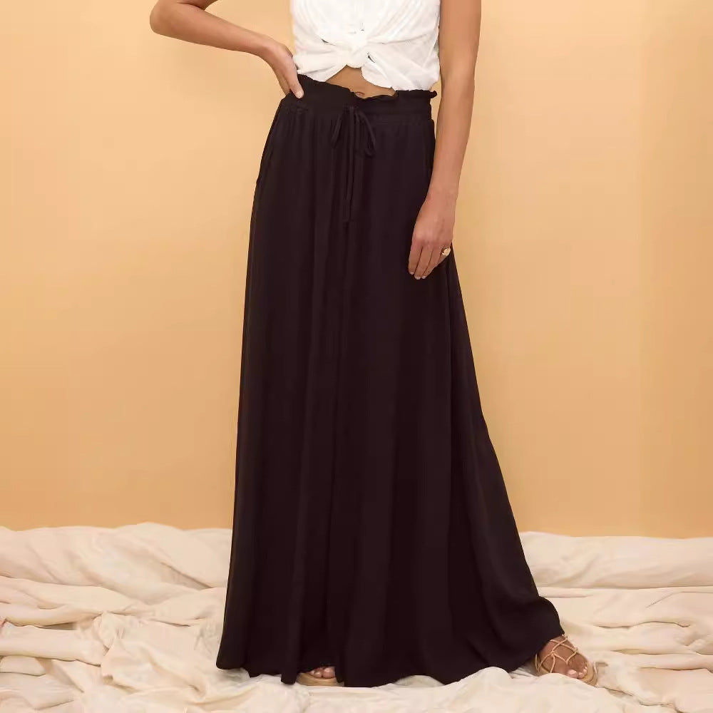 Damen Maxikleid Bunt Geometrisch Hochgeschlitzt Lang
