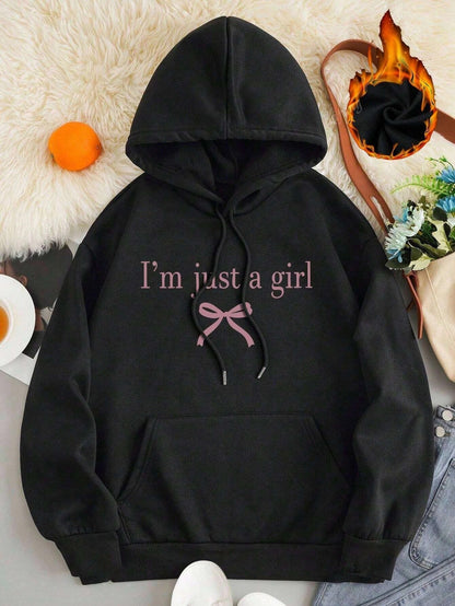 Damen Kapuzenpullover Klassischer Schnitt Moderner Spruch