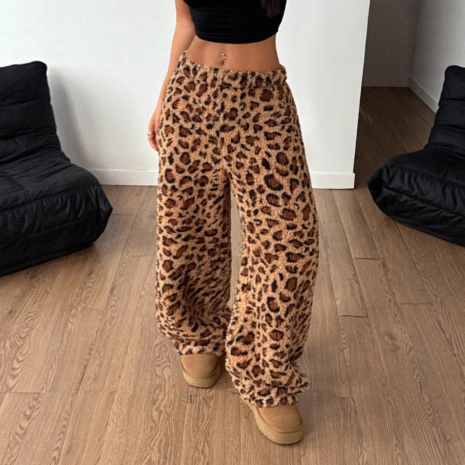 Damen Leoprint-Hosen Lässig Norvielle